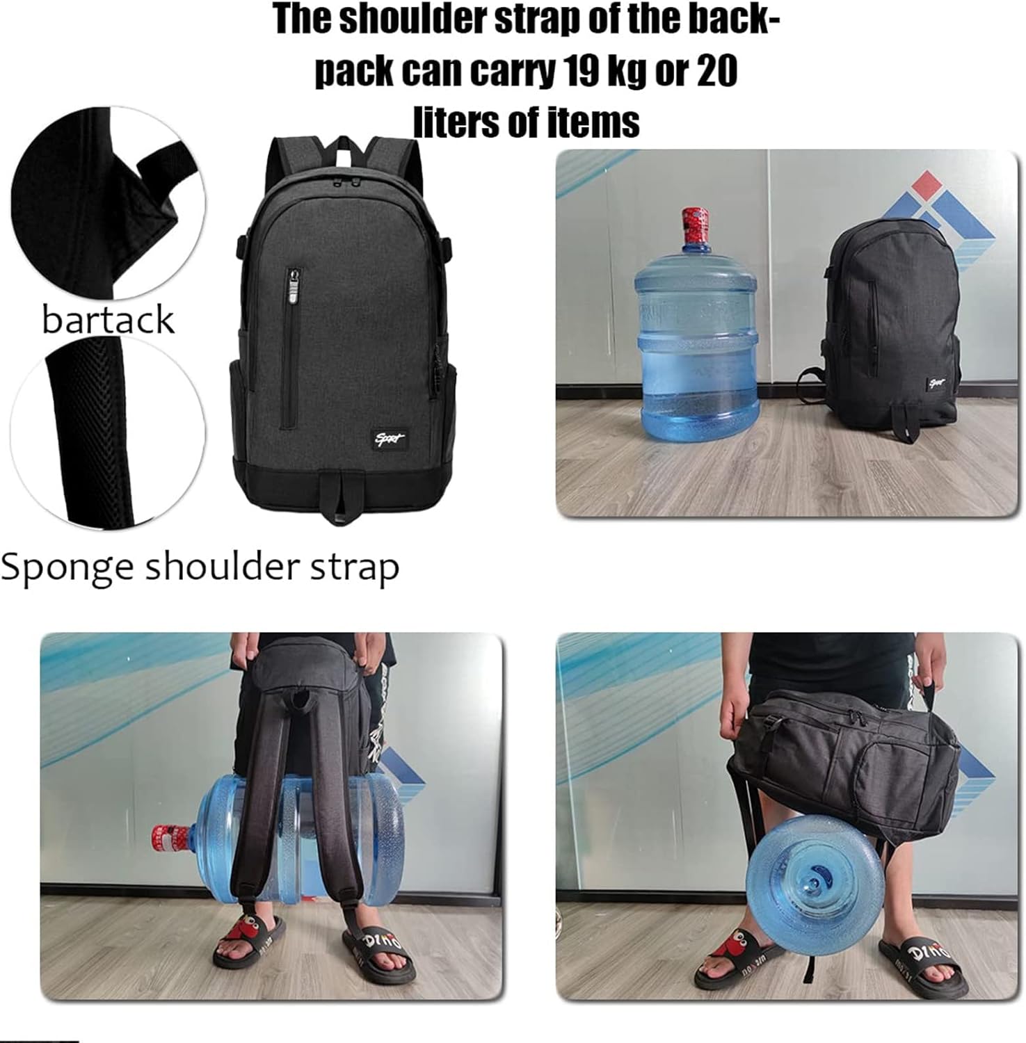 Dun 39.6 cm Travel and Work Laptop Backpack with Organiser Compartments