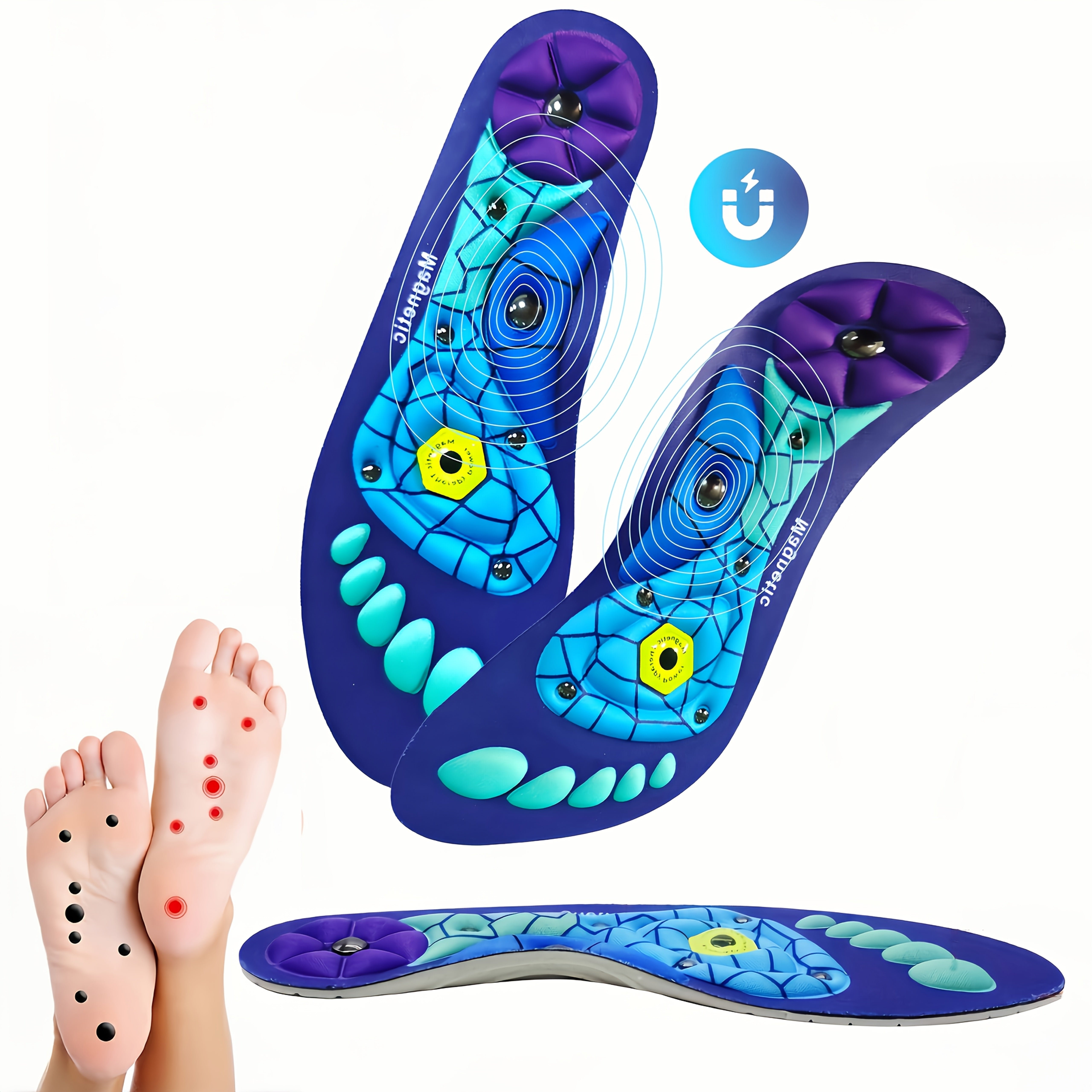 ComfortPlus Magnetic Acupuncture Insoles with Arch Support