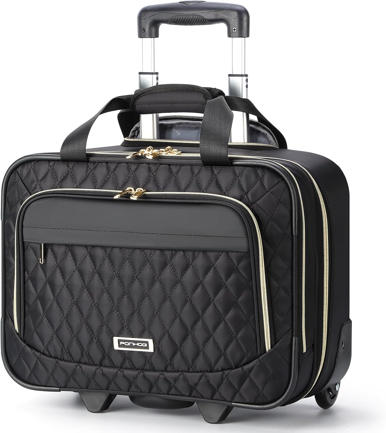 39.6 cm Rolling Laptop Case with Multiple Compartments & Airline Approved Dimensions