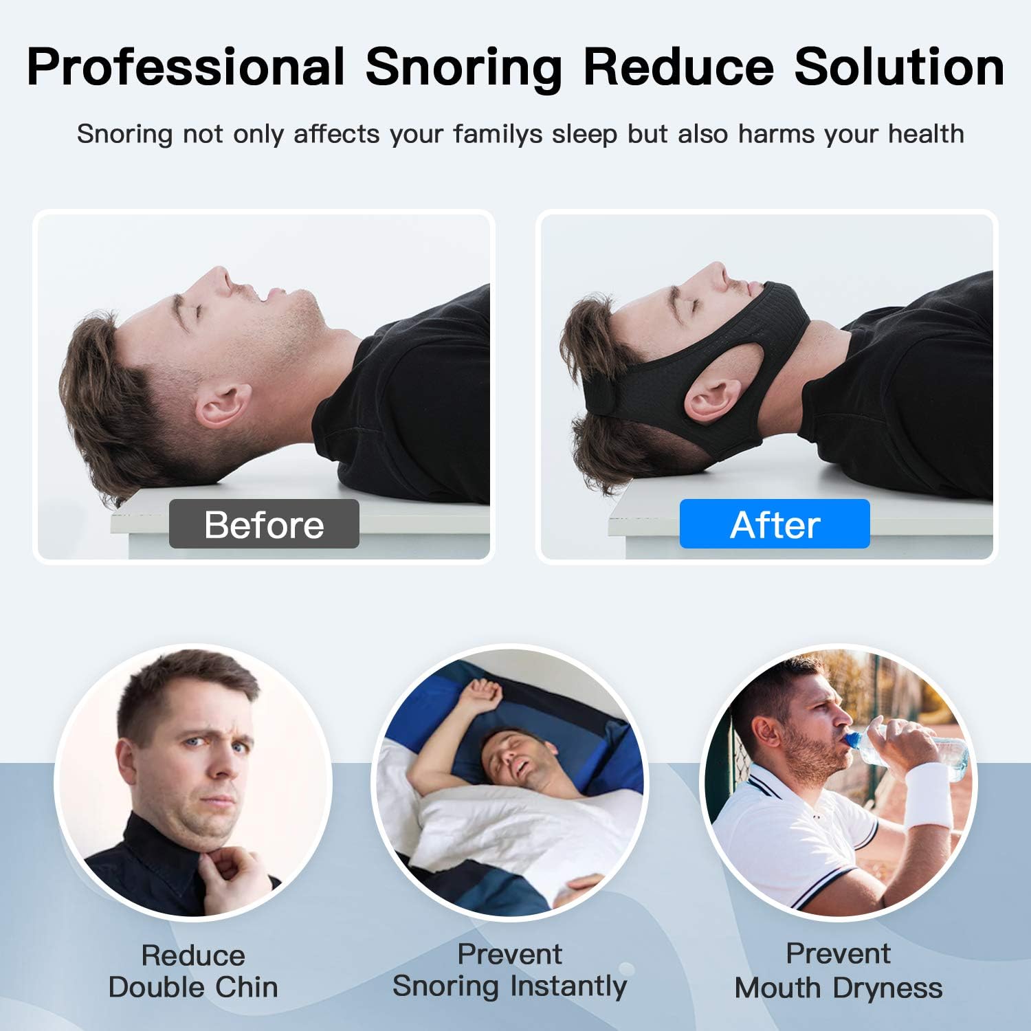 Anti-Snore Chin Strap – For a Peaceful Night's Sleep