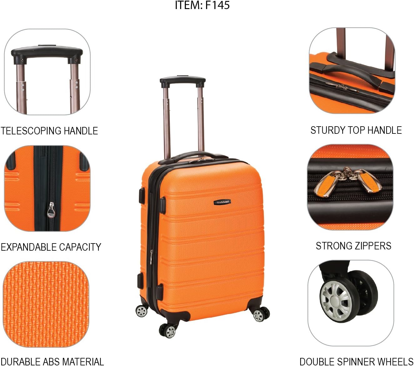 Lightweight Expandable Hard Shell Suitcase with Double Spinner Wheels – Cotton Candy