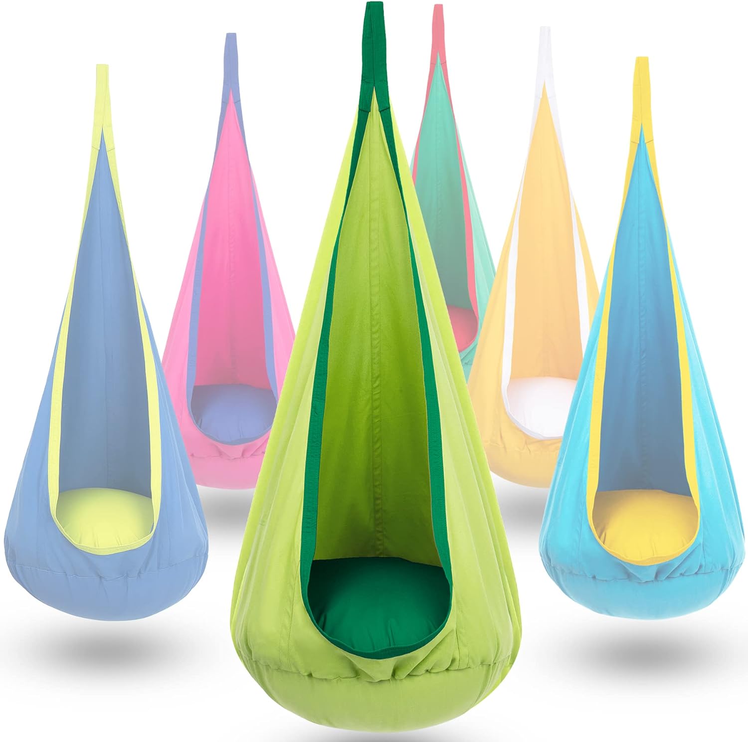Children's Hanging Chair with Air Cushion for Indoors & Outdoors