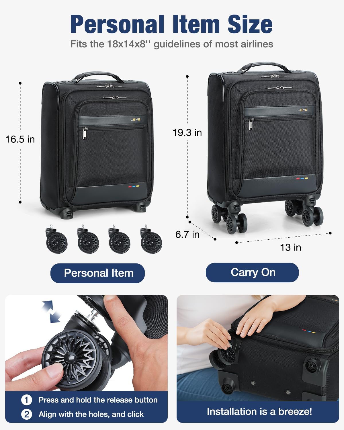 Soft Expandable Cabin Suitcase with Wheels – Lightweight & Airline Approved