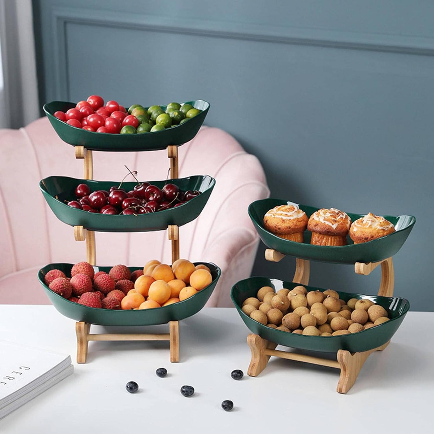 Stylish Metal Fruit Bowl with 2 or 3 Tiers – StackFruit