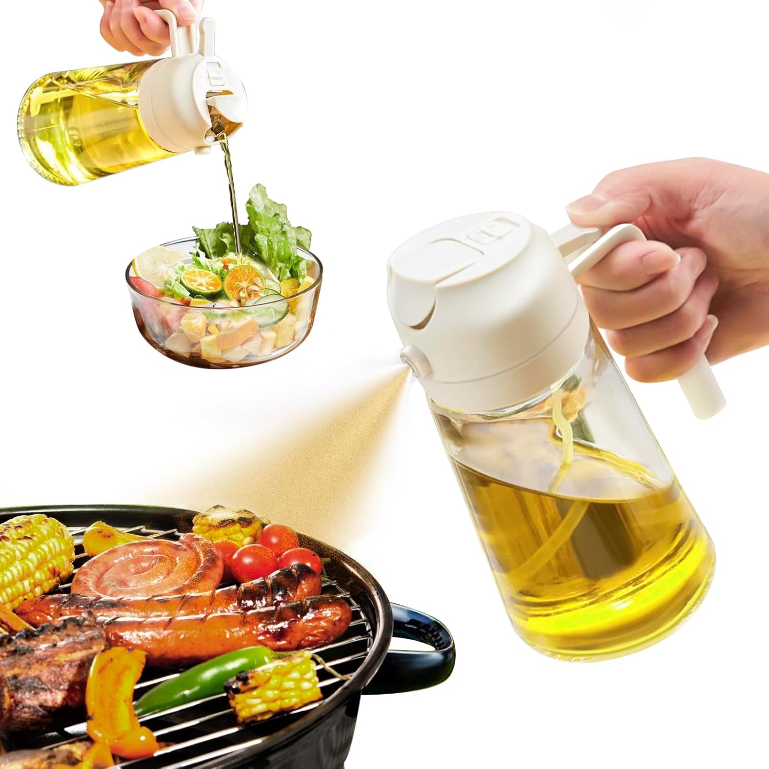 Premium 2-in-1 Olive Oil Sprayer - DualSpray
