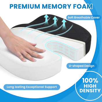 Memory Foam Seat Cushion for Chair – Comfort for Car Seat and Office Chair