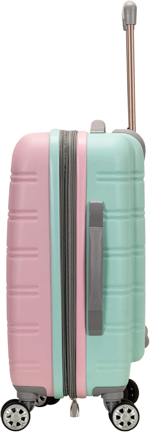 Lightweight Expandable Hard Shell Suitcase with Double Spinner Wheels – Cotton Candy