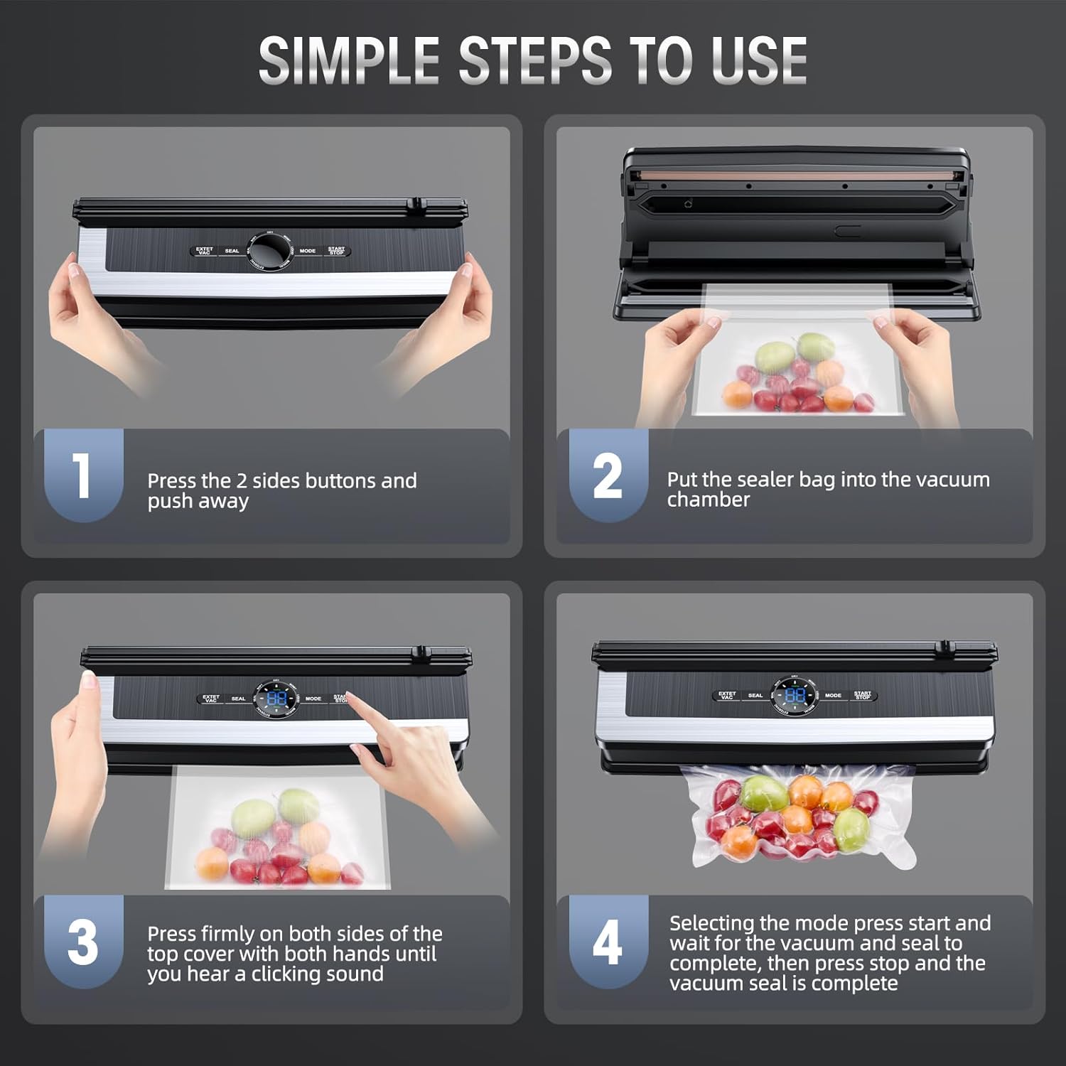 8-in-1 Vacuum Sealer with Built-in Cutter