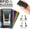 Thin RFID-blocking Carbon Fibre Wallet with Money Clip – CarbonVault