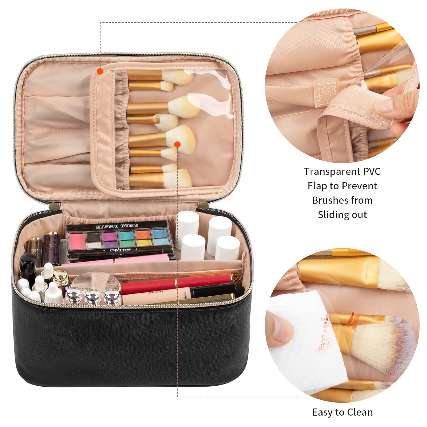 Travel-Friendly Makeup Organizer with Dividers