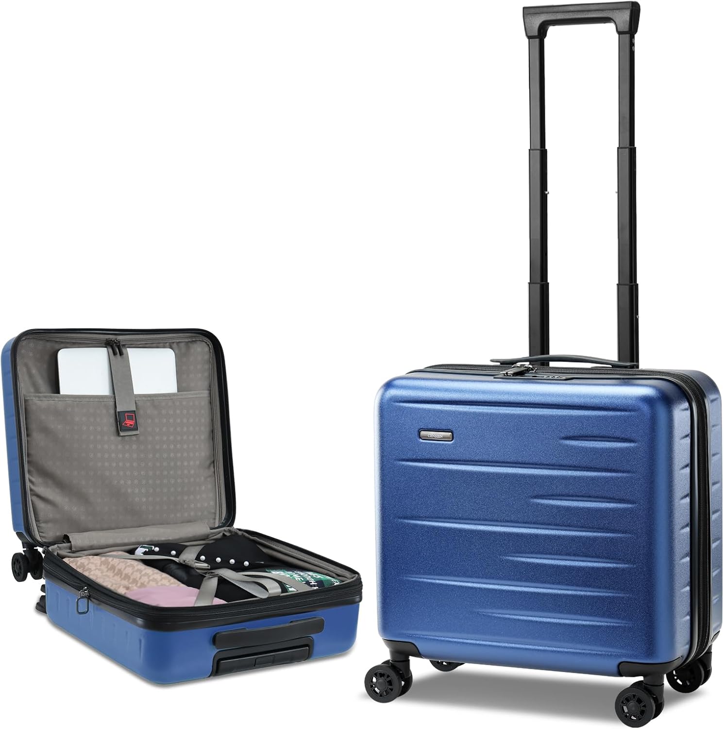 Expandable Hard Shell Suitcase with Front Pocket and TSA Lock