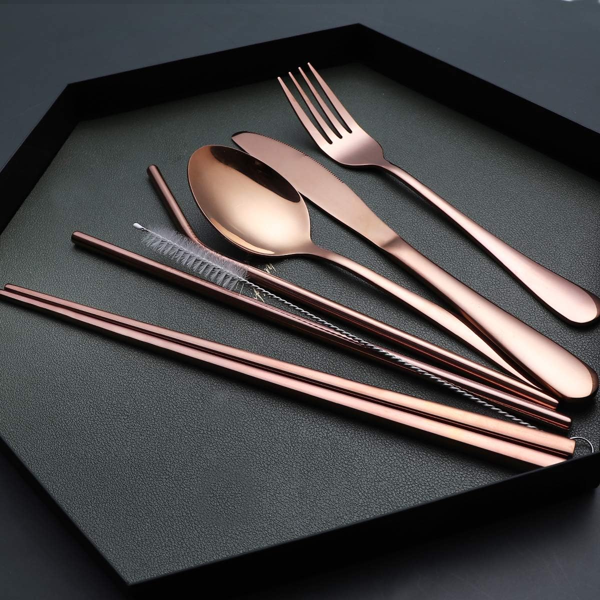 Portable Stainless Steel Cutlery Set - Travel Essential!