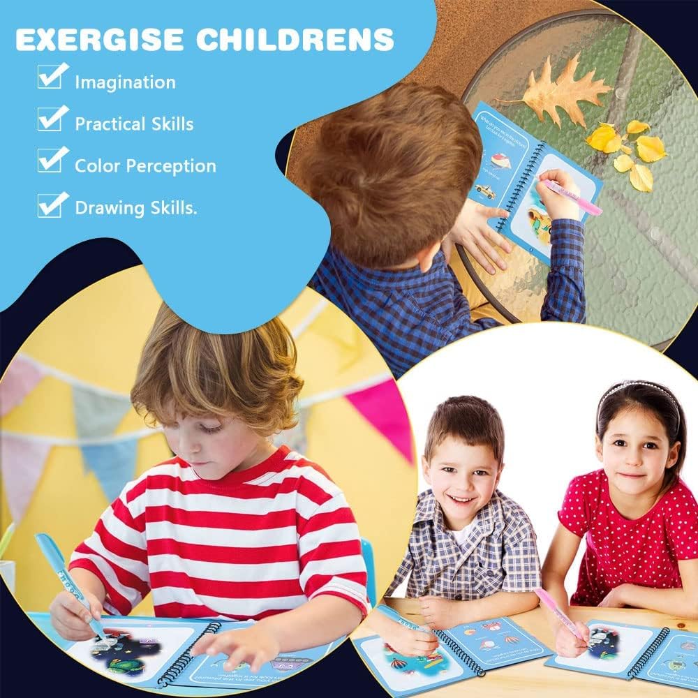 Set of 4 Reusable Watercolour Books – AquaColor Books