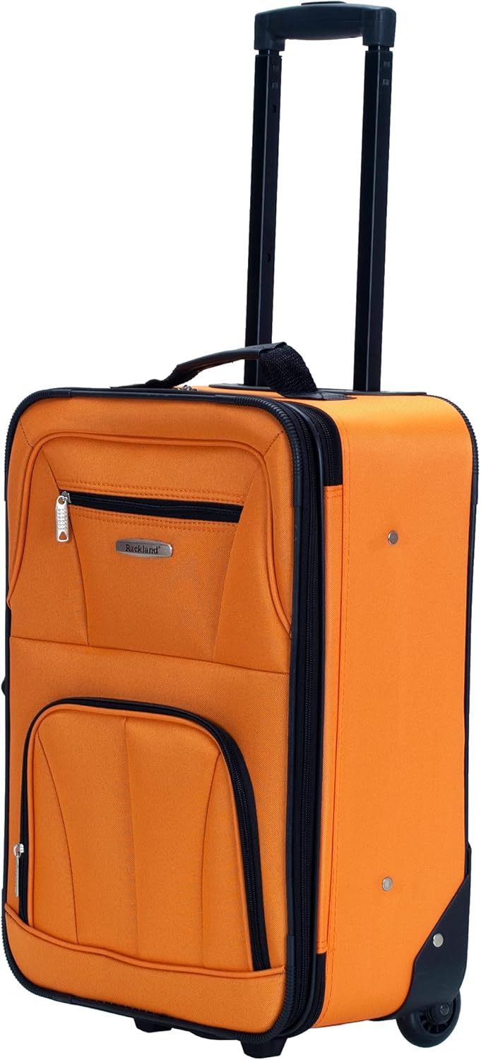 2-Piece Softside Upright Luggage Set with Cabin Bag & Smooth-Running Wheels