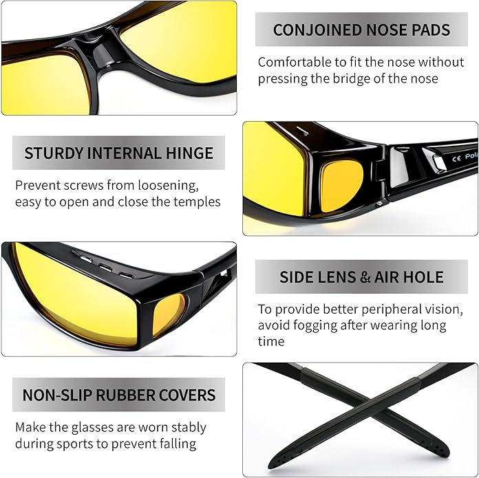 Night Driving Glasses with Polarisation - Jeremy