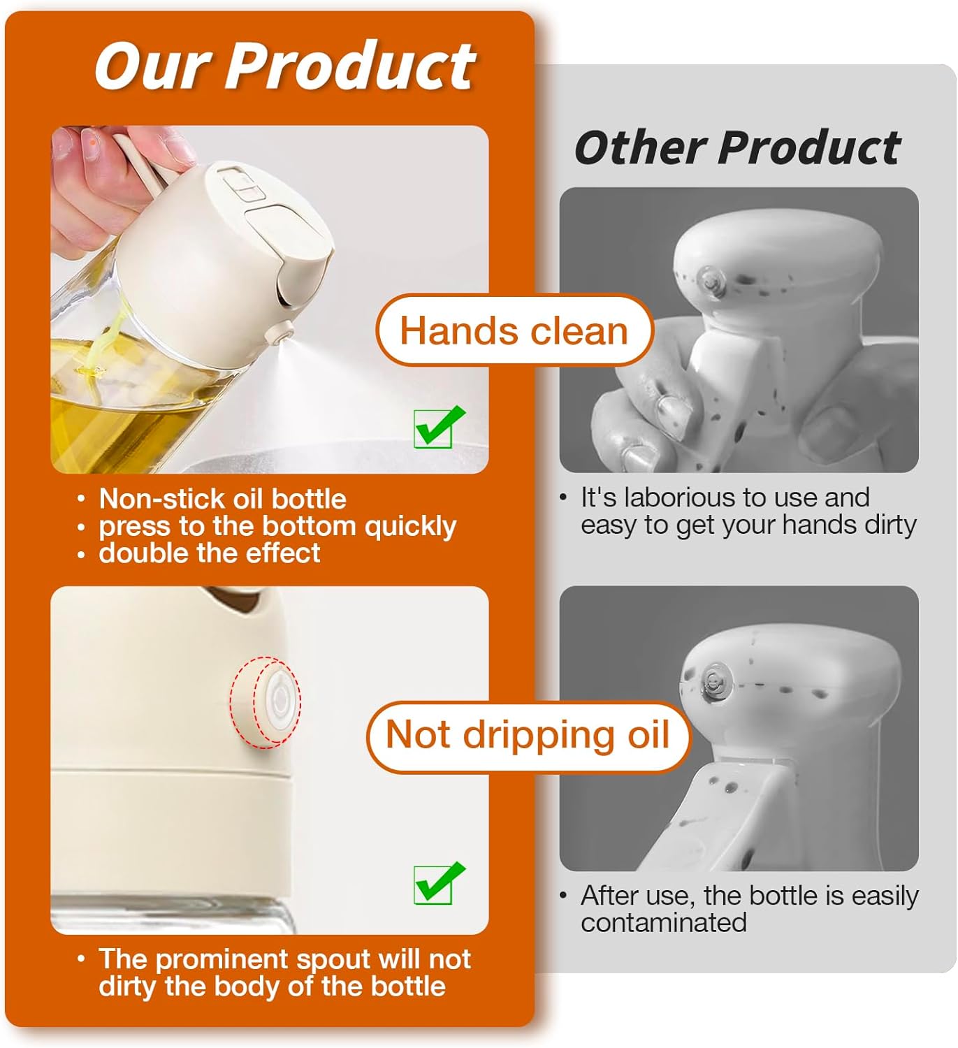 Premium 2-in-1 Olive Oil Sprayer - DualSpray