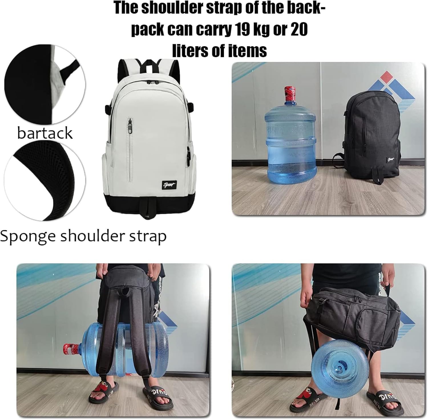 Dun 39.6 cm Travel and Work Laptop Backpack with Organiser Compartments