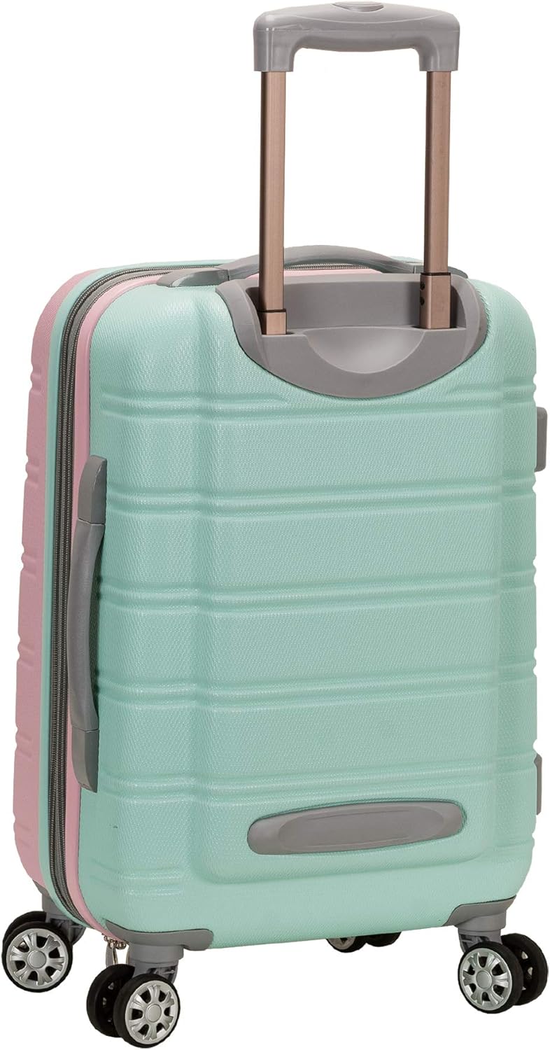 Lightweight Expandable Hard Shell Suitcase with Double Spinner Wheels – Cotton Candy