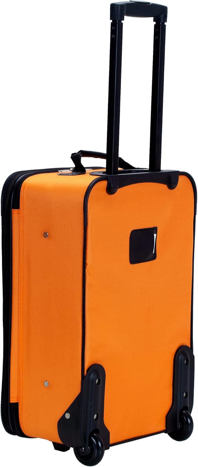 2-Piece Softside Upright Luggage Set with Cabin Bag & Smooth-Running Wheels