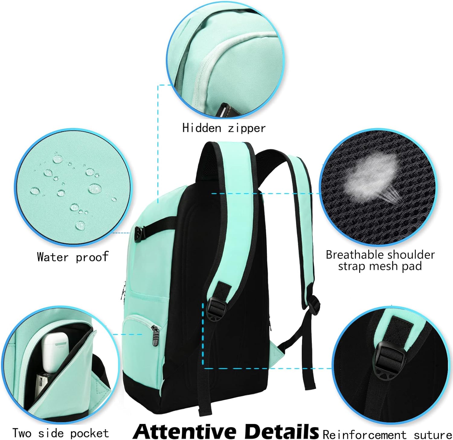 Dun 39.6 cm Travel and Work Laptop Backpack with Organiser Compartments