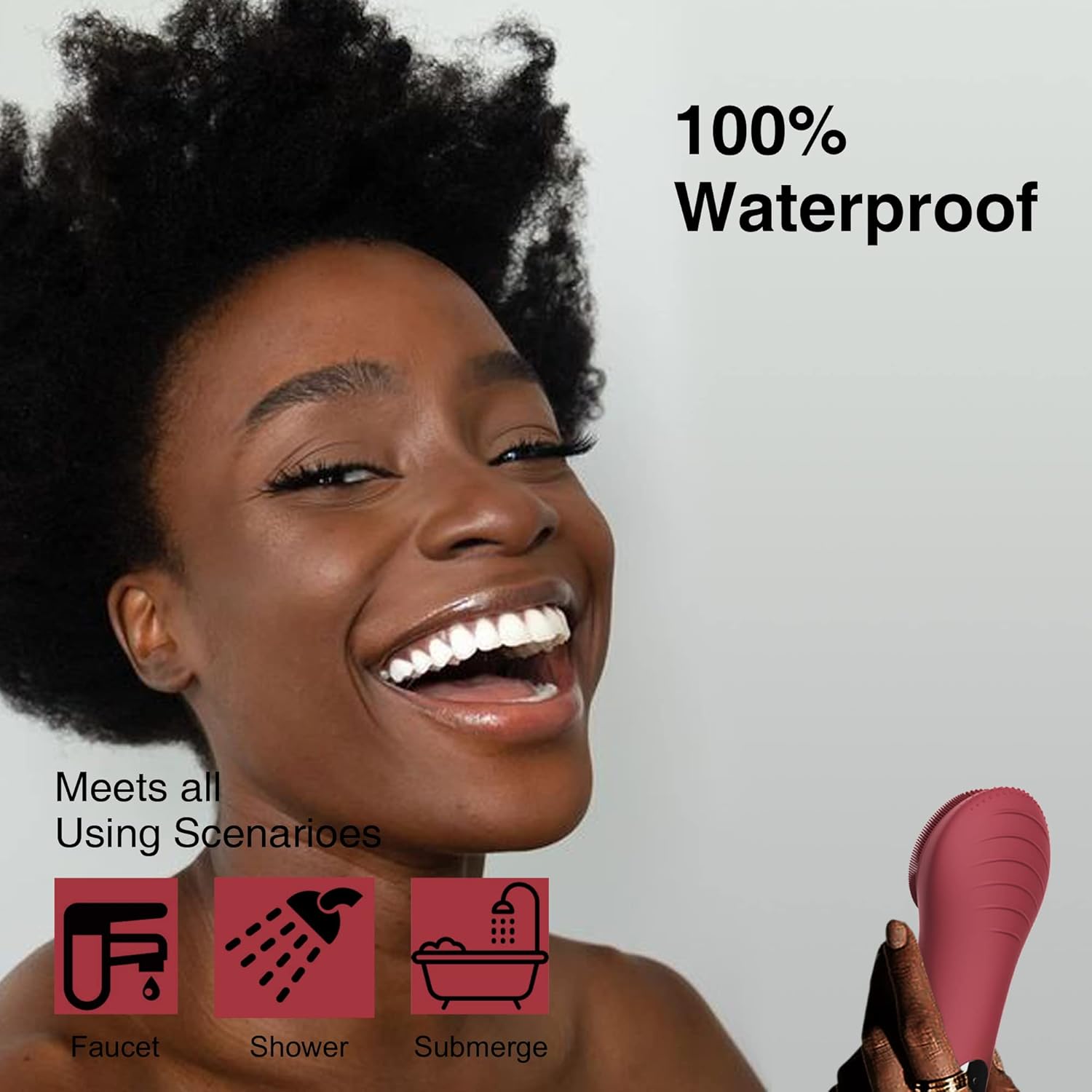 Waterproof Rechargeable Facial Cleansing Brush
