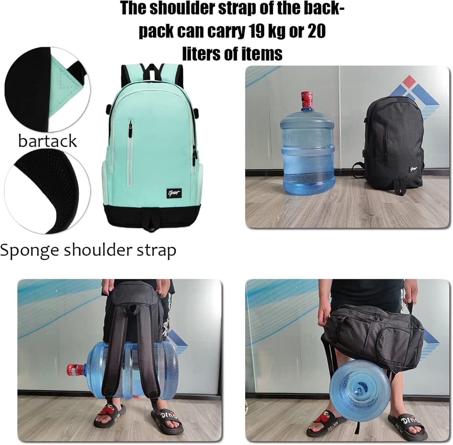 Dun 39.6 cm Travel and Work Laptop Backpack with Organiser Compartments