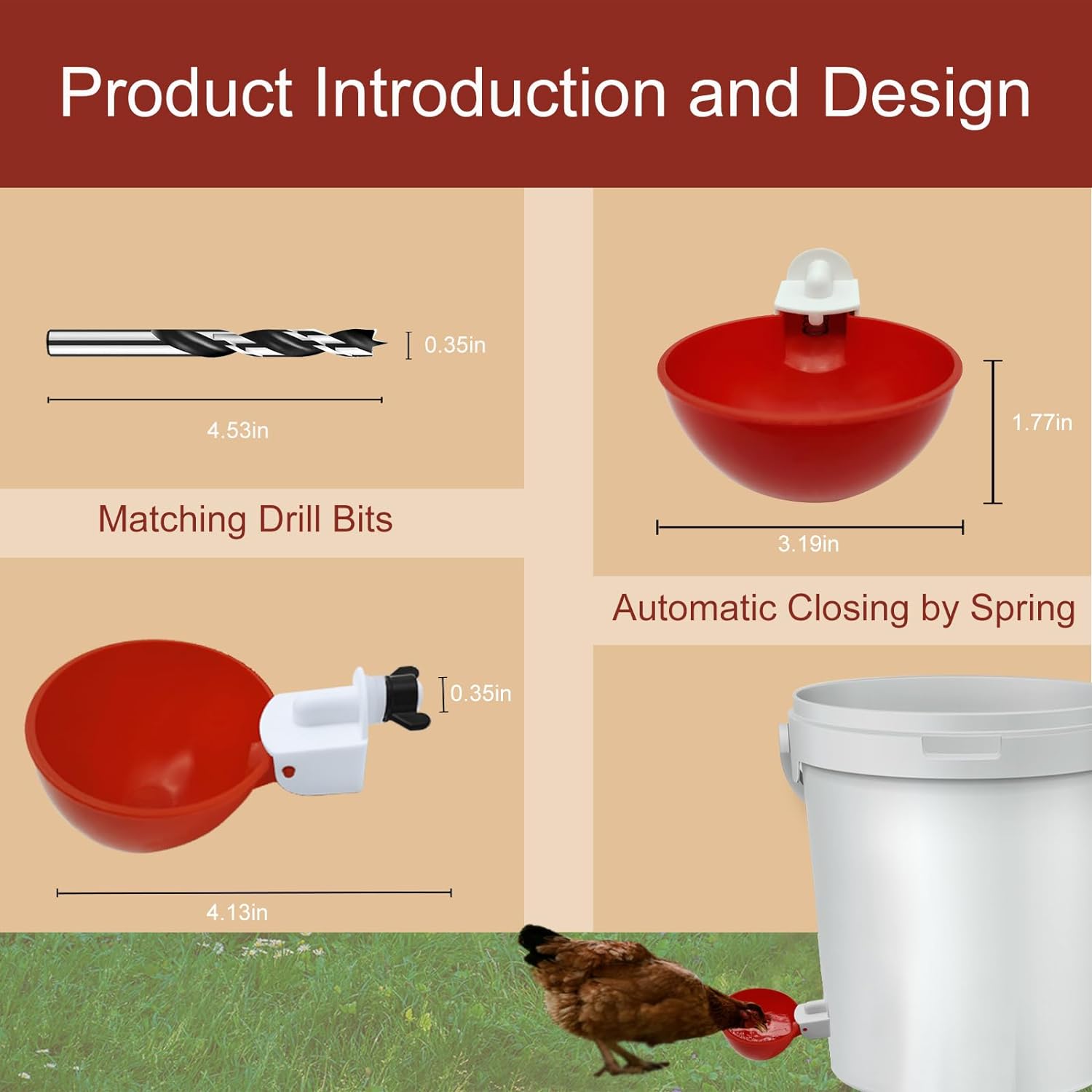 Set of 10 Chicken Drinkers – Practical and Efficient