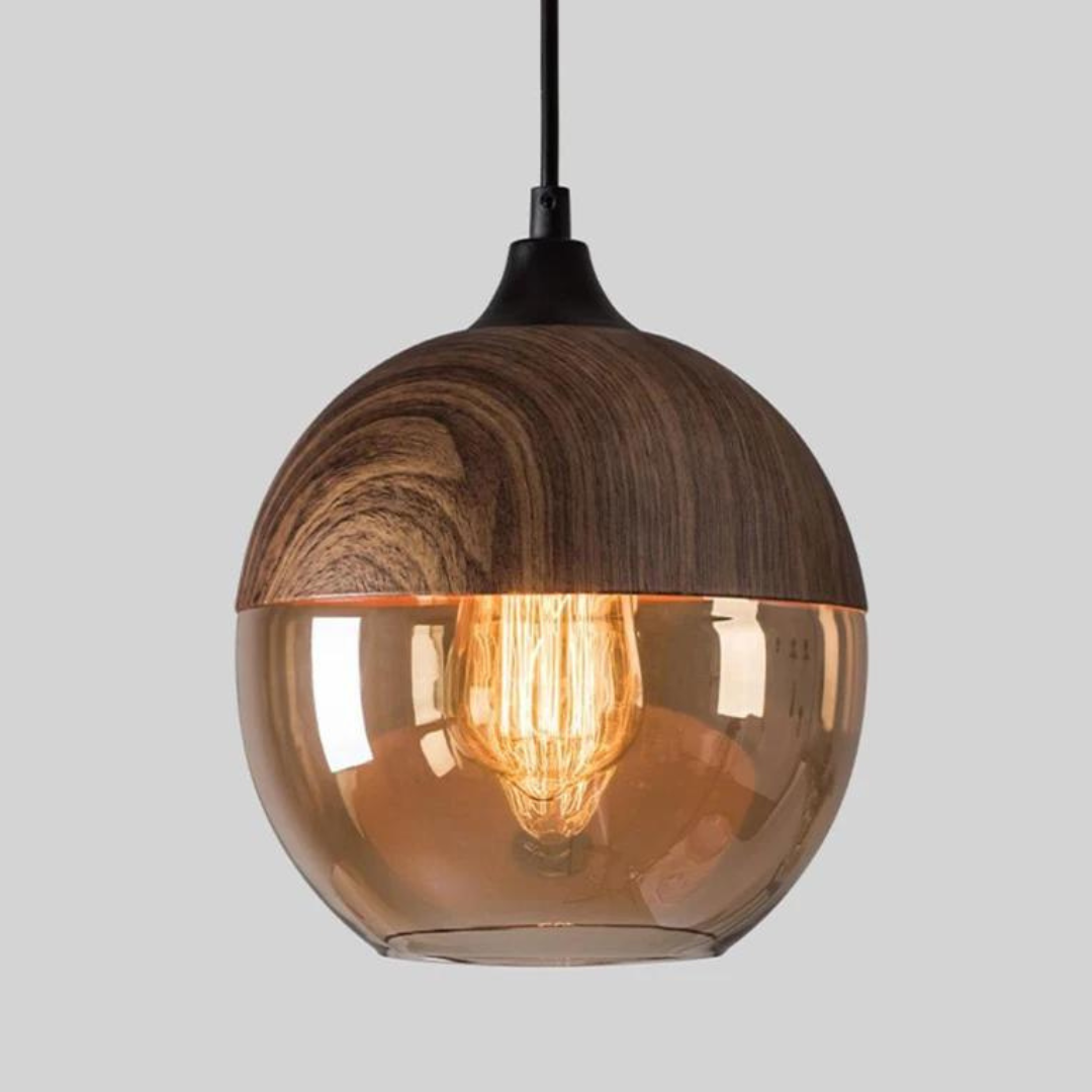 Stylish Scandinavian Ceiling Light Made of Wood - NordLuna