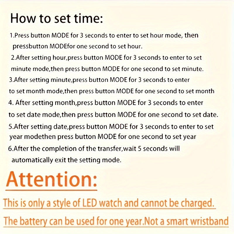 Glowing Children's Watch - Colourful LED Display and Sporty Design