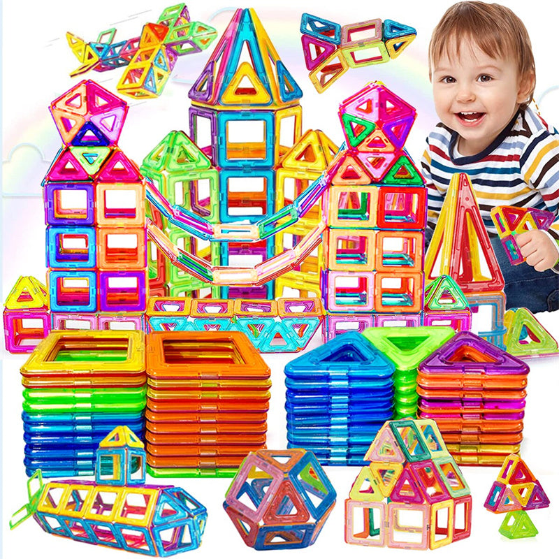 Magnetic Construction Blocks for Children – Educational Play Set with 118/148 Pieces