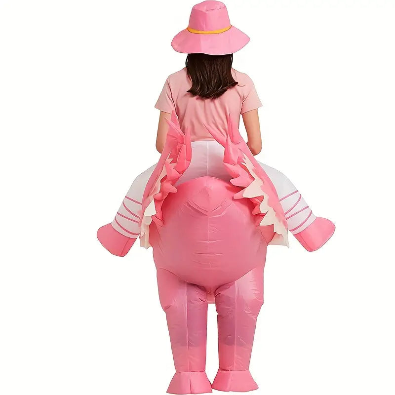 FlamingoRider - Funny Inflatable Flamingo Costume for Carnival & Festive Events