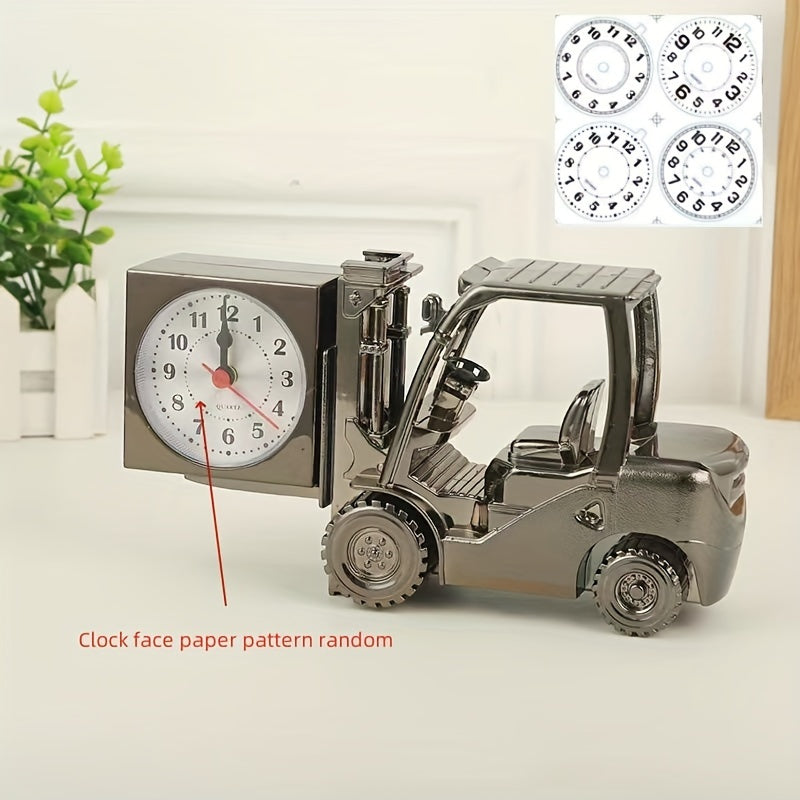 Retro Forklift Alarm Clock – Unique and Creative Design for Students and Room Decor