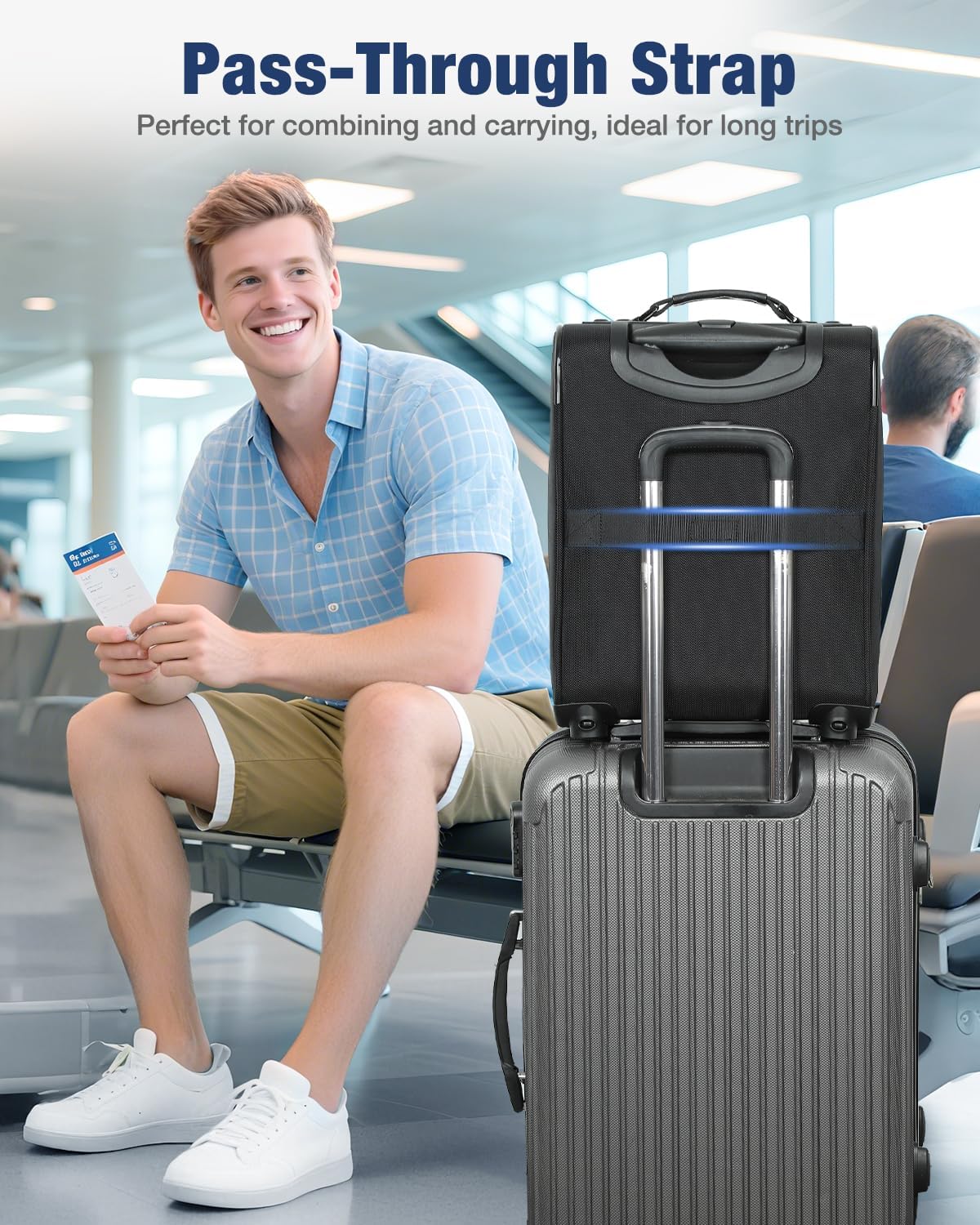 Soft Expandable Cabin Suitcase with Wheels – Lightweight & Airline Approved