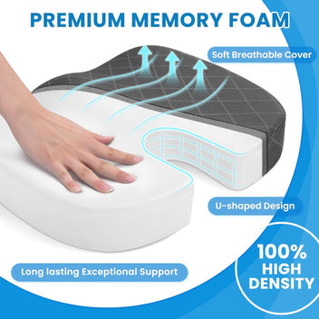 Memory Foam Seat Cushion for Chair – Comfort for Car Seat and Office Chair