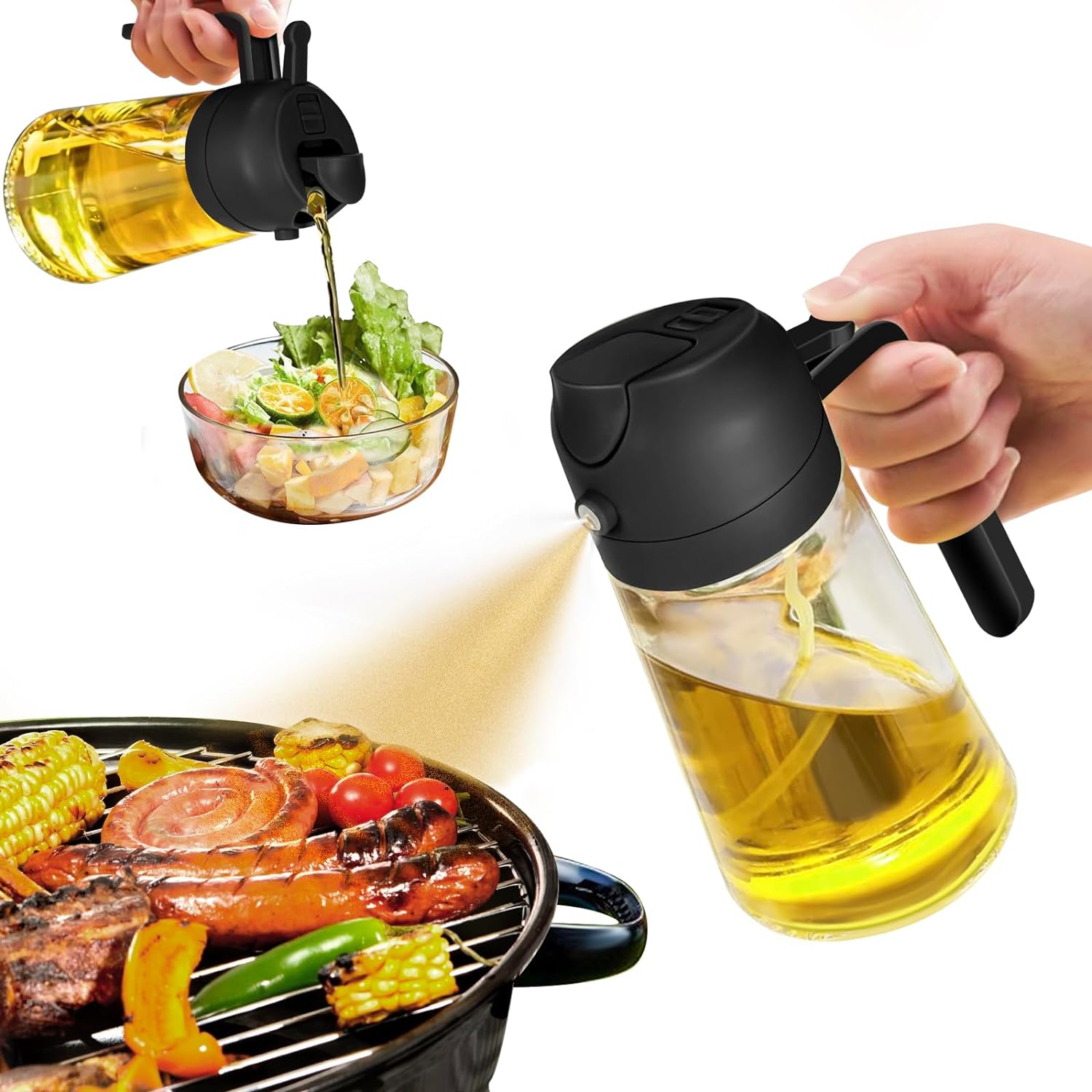 Premium 2-in-1 Olive Oil Sprayer - DualSpray
