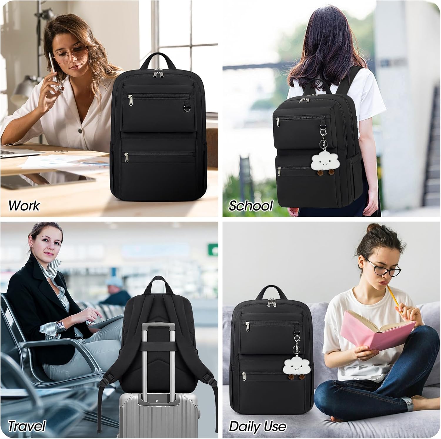 Lightweight 39.6 cm Travel and School Backpack
