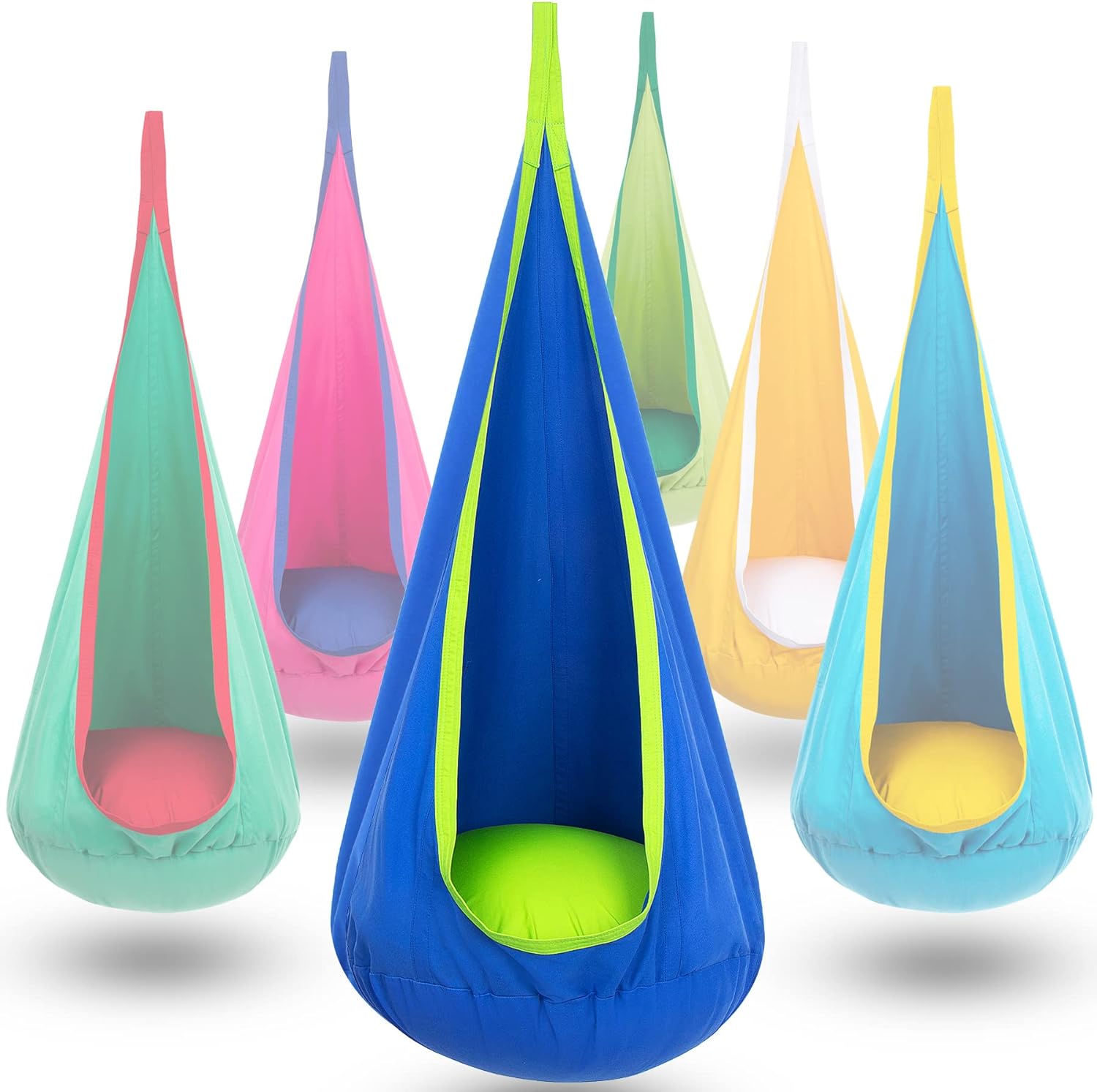Children's Hanging Chair with Air Cushion for Indoors & Outdoors