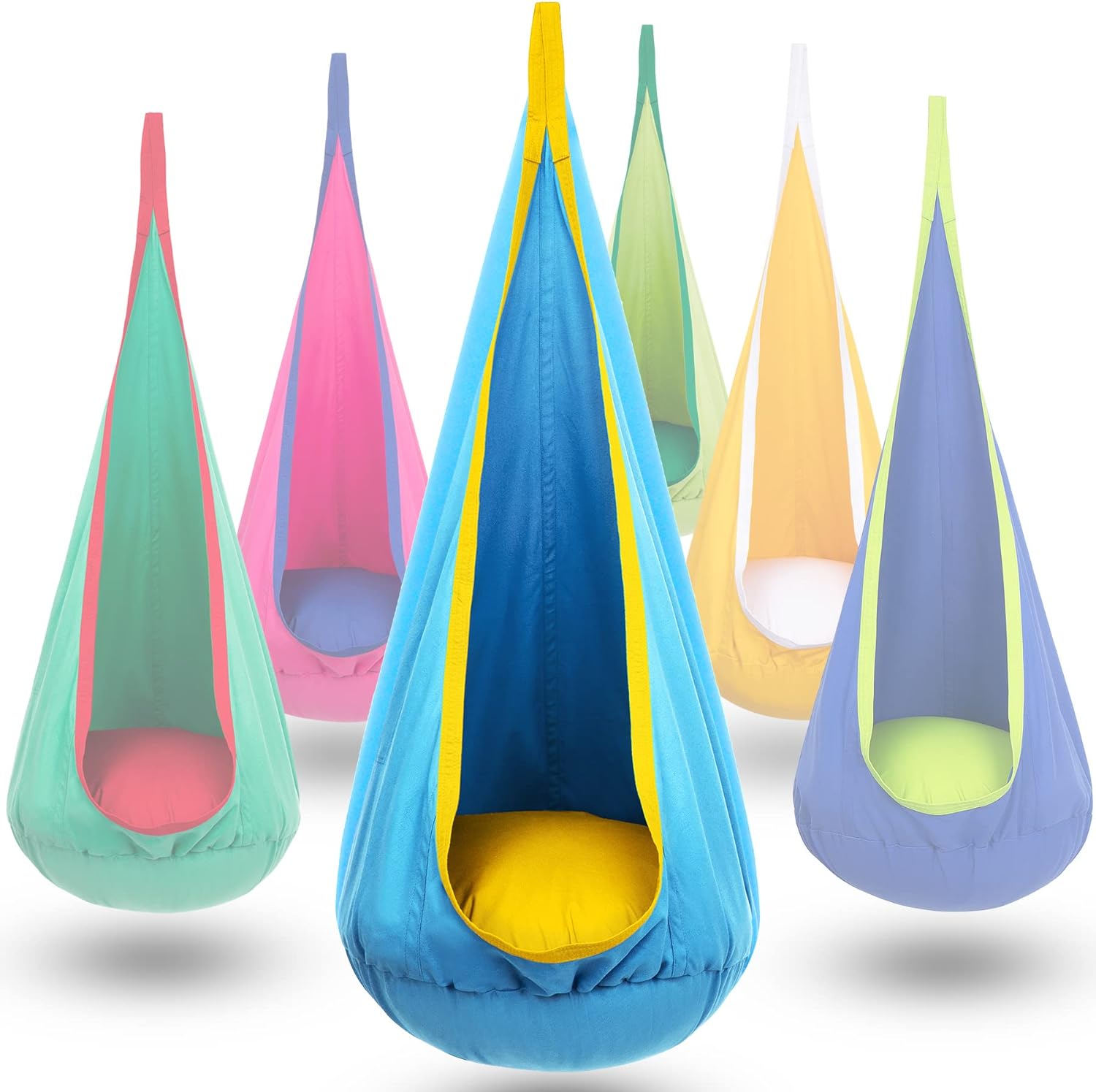 Children's Hanging Chair with Air Cushion for Indoors & Outdoors