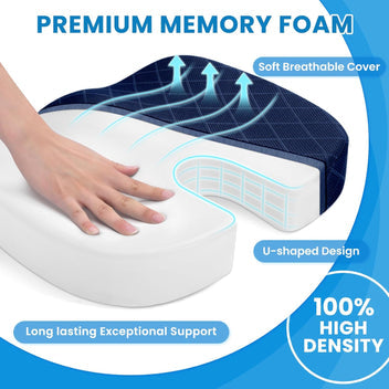 Memory Foam Seat Cushion for Chair – Comfort for Car Seat and Office Chair