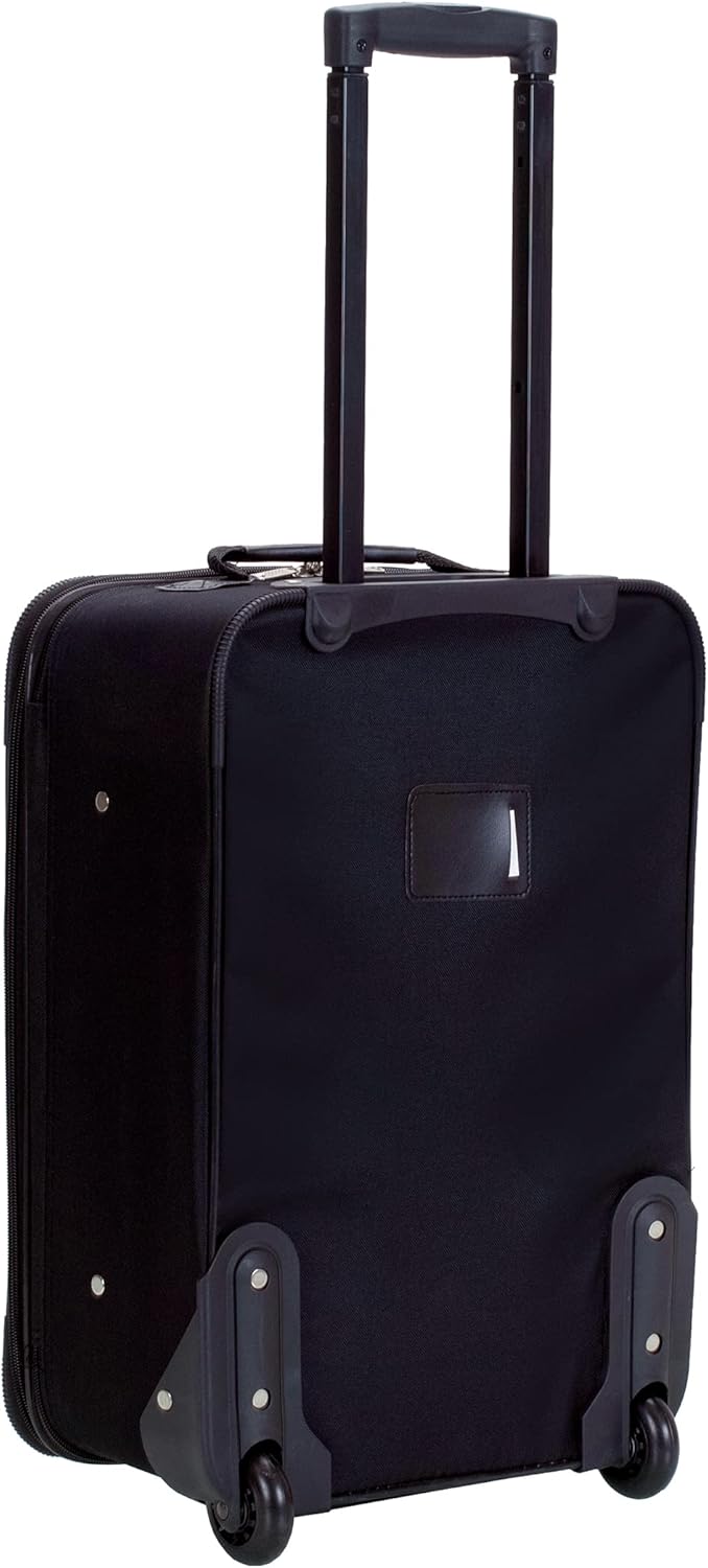 2-Piece Softside Upright Luggage Set with Cabin Bag & Smooth-Running Wheels