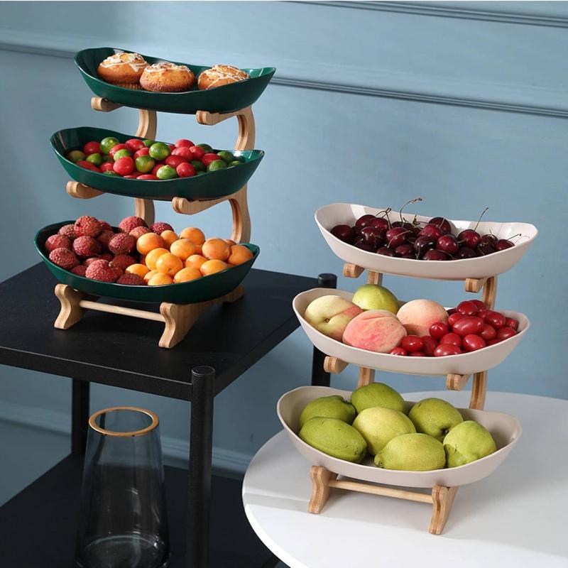 Stylish Metal Fruit Bowl with 2 or 3 Tiers – StackFruit