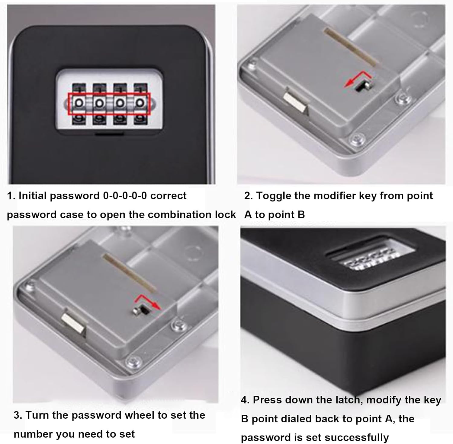 Key Lock Box for Outdoors – Secured Key Cabinet with Adjustable Code for Home, Includes Mounting Kit (Wall-mounted)