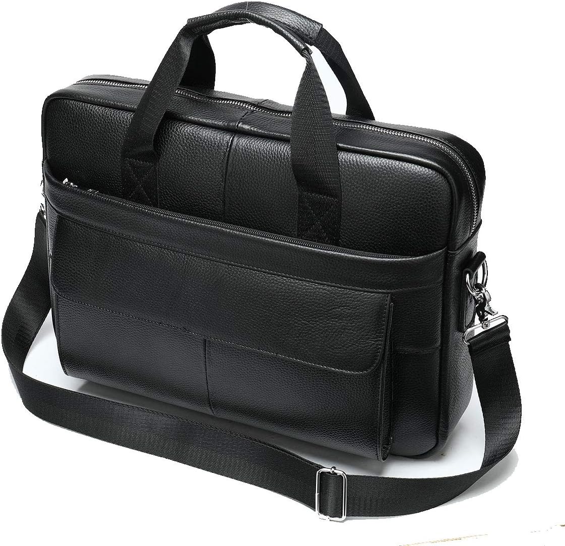 Premium Cowhide 38 cm Business Briefcase with Organiser Compartments