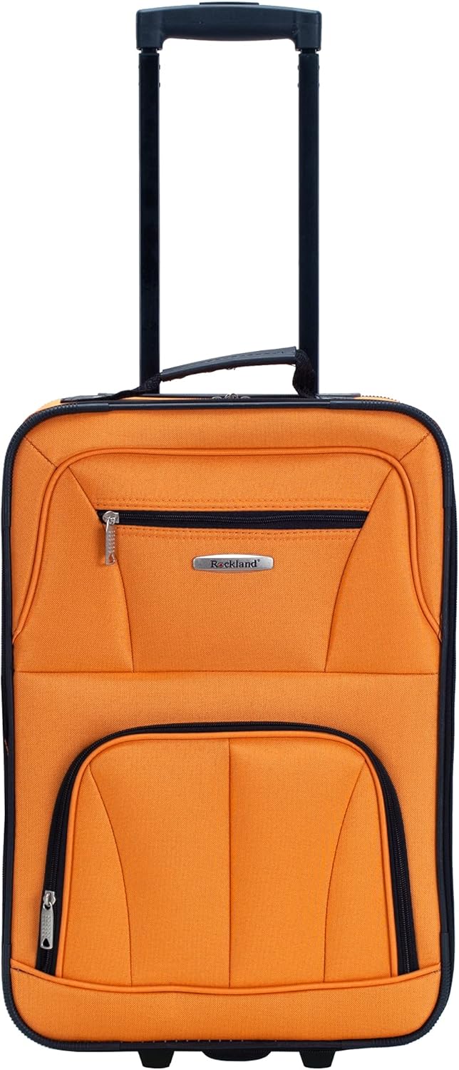 2-Piece Softside Upright Luggage Set with Cabin Bag & Smooth-Running Wheels