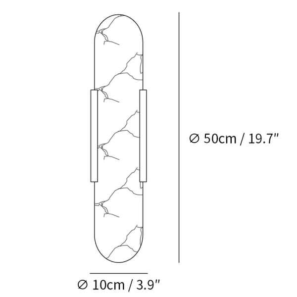 Modern Wall Lamp - Alabaster & Metal