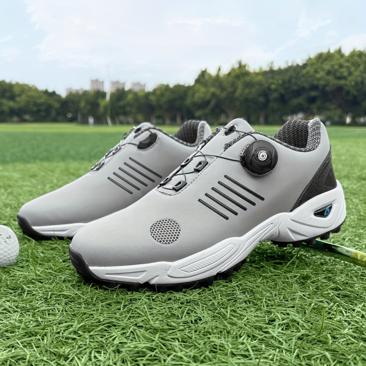 Golfeasy | Men's Golf Shoes with Grip & Dial Closure Mechanism | Rotatable Lacing System | Twist Closure | Lightweight & Breathable Design