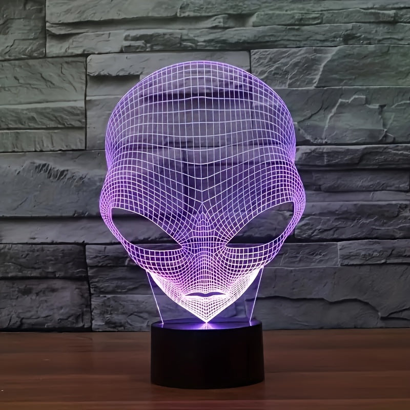 3D Alien Head LED Table Lamp with 7 Colours - Lunaris