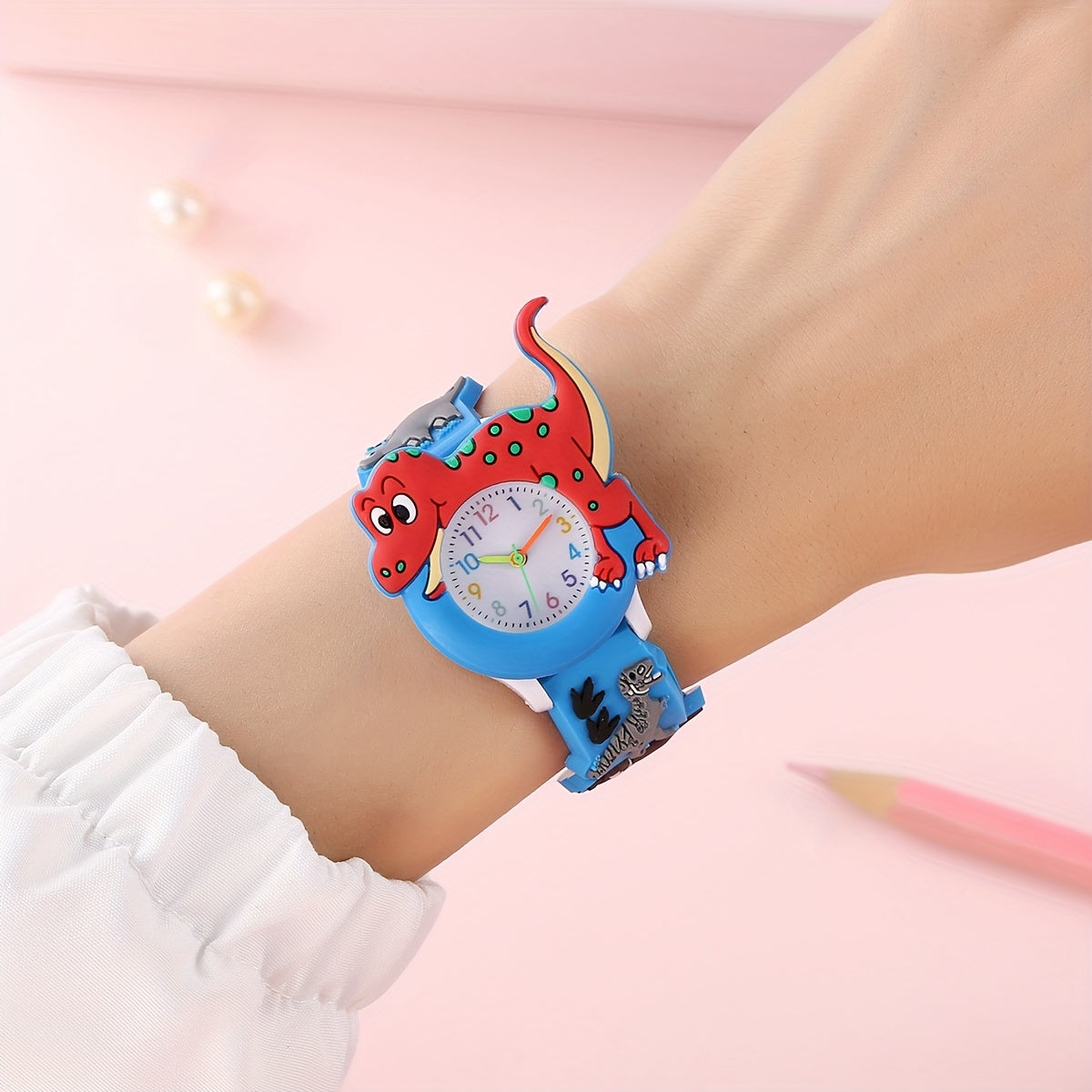 Dinosaur Kids' Watch - Fun Cartoon Tyrannosaurus Rex with Silicone Strap