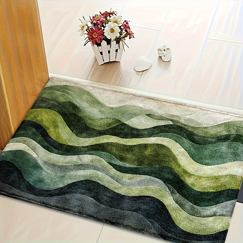 Geometric Wave Bath Mat – Perfect for Bathroom or Entrance