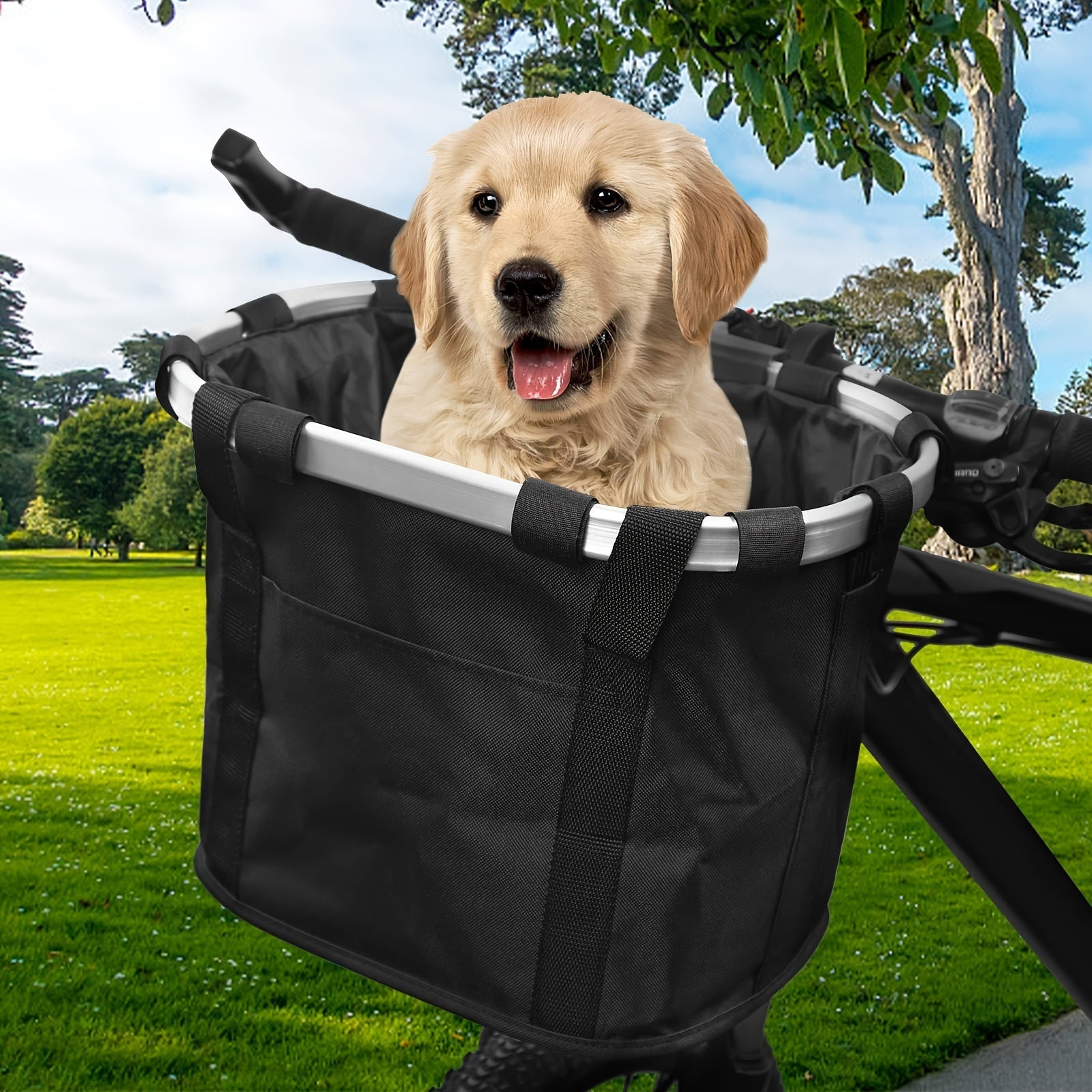 Foldable Bike Basket – High Capacity and Sturdy Load-Bearing for Bikes and Pets